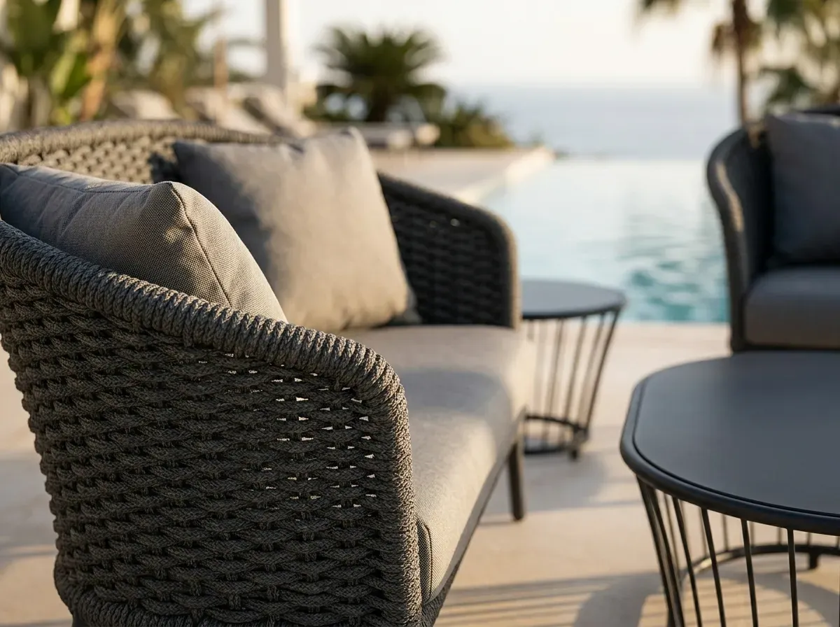 Waterproof Wicker Sofa Set and Living Lounge Layout