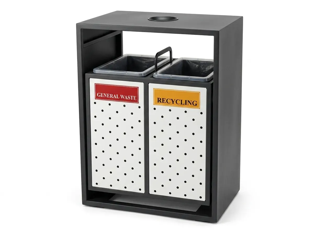 ULDB-04 - Outdoor Litter & Recycling Bin