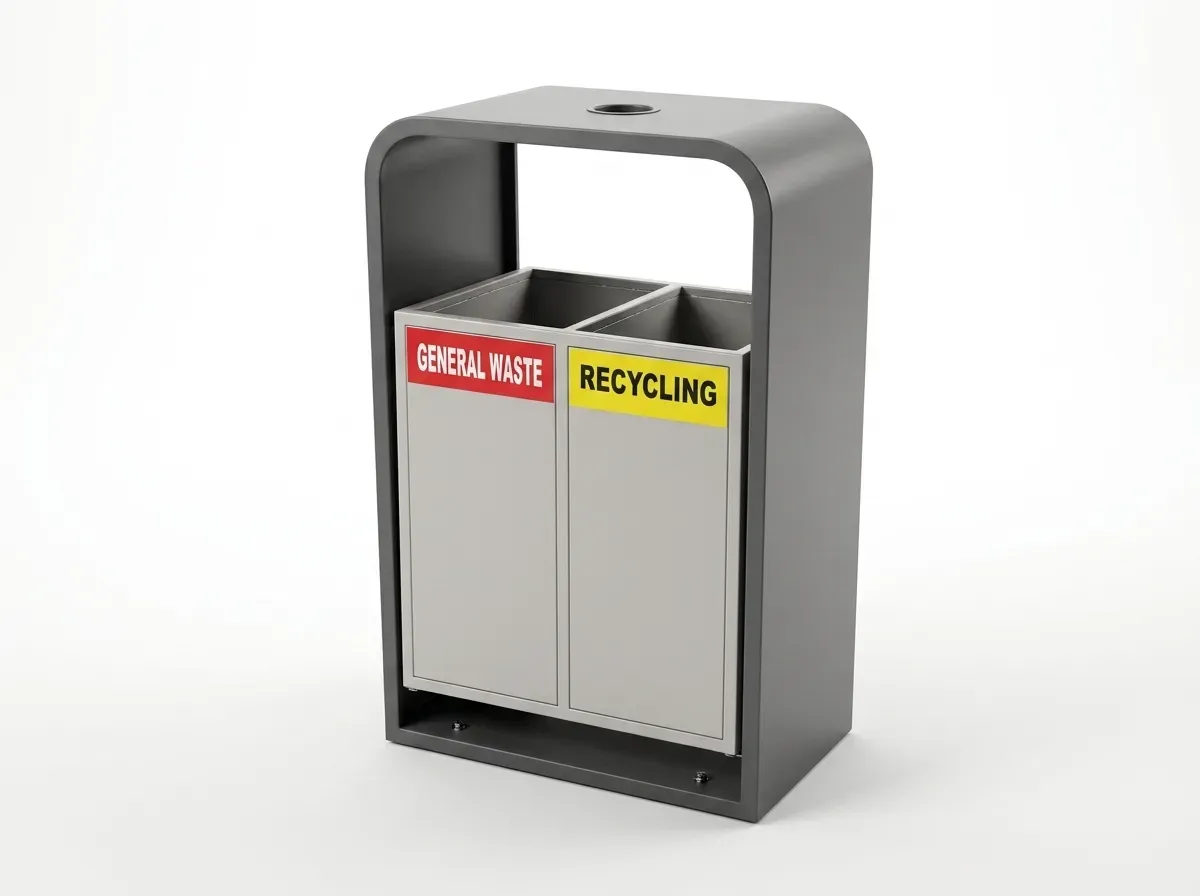 ULDB-40 - Outdoor Litter & Recycling Bin