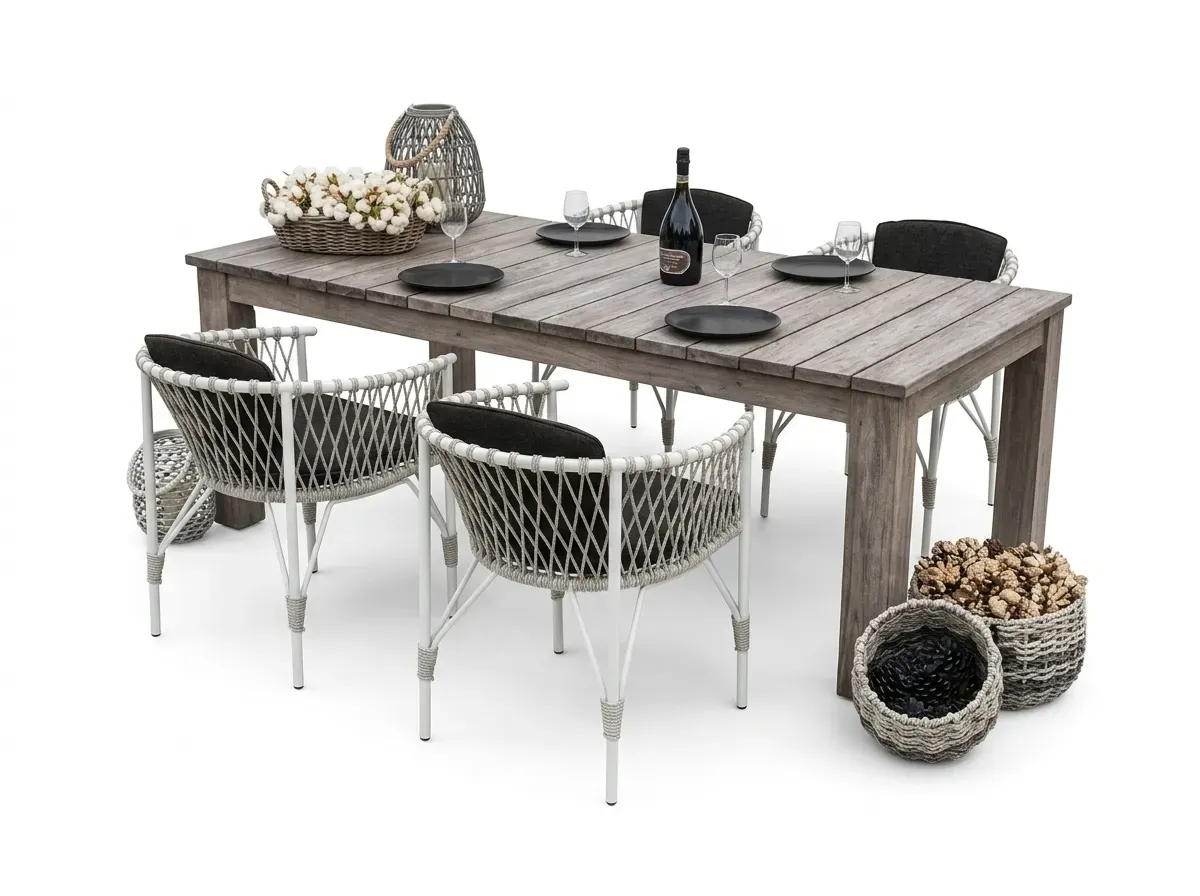 ULWDS-43 - Synthetic Rattan Wicker Dining Set